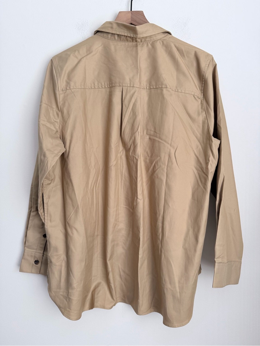 banana republic new british khaki button up heritage shirt women long sleeve XL - Picture 3 of 8